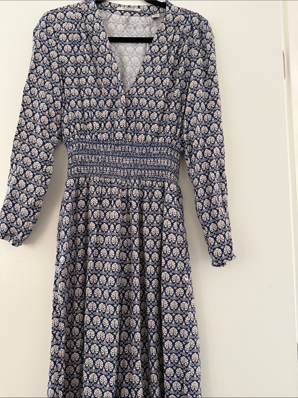 Scotch & Soda Navy And White Botanical Print Dress